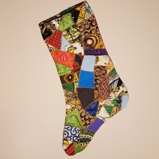 Large Christmas Stocking, Handmade African Patchwork – Child/Kid Friendly Soft!